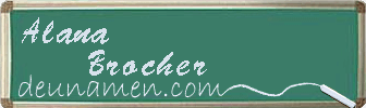 Alana Brocher Visitenkarte